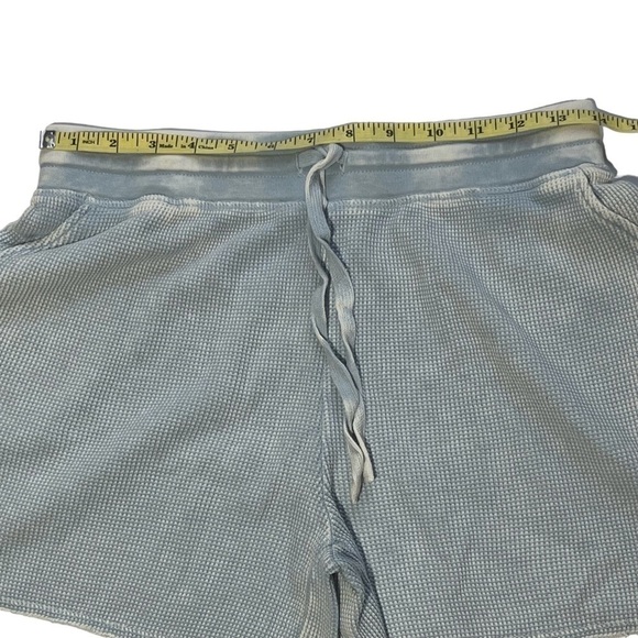 Splendid shorts tie waist thermal waffle mineral wash raw hem blue size XS - Picture 10 of 12